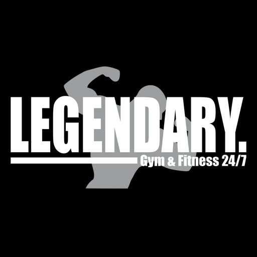 Legendary. Gym & Fitness 24/7 Logotyp
